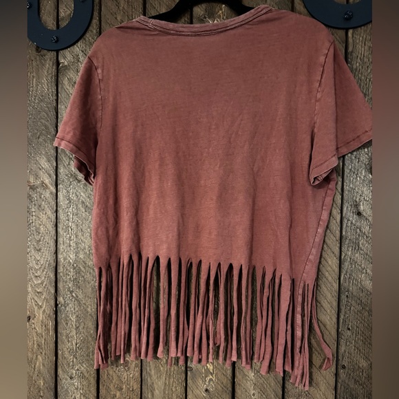 Universal Thread Rust Fringe Crop Top - Picture 2 of 4